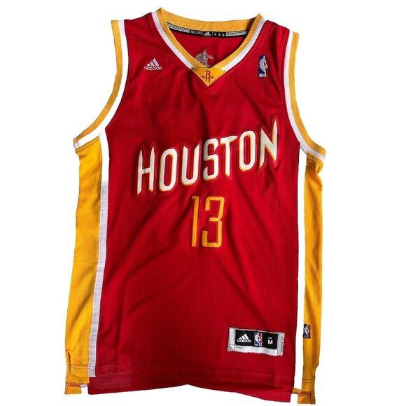 adidas Other - Houston Rockets Jersey Swingman Throwback James Harden Mens MED Red Gold Adidas
